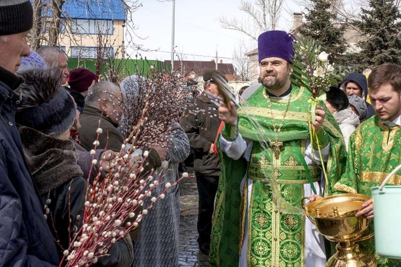 Вербное воскресенье в Никольском кафедральном соборе (ФОТО)